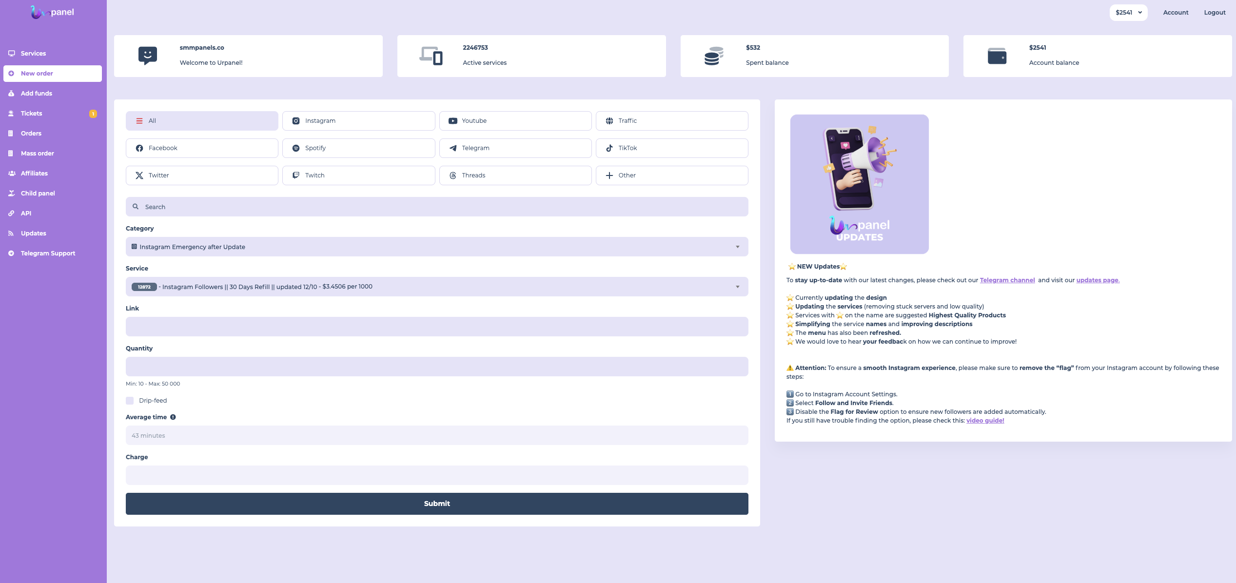 UrPanel - SNS Korea SMM Panel with No-Drop & Refill Options | SMMPanels.co